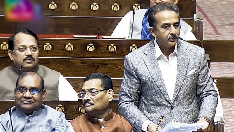 Kirtivardhan Singh speaking in the Rajya Sabha